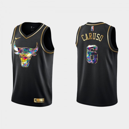 Maillot Basket Chicago Bulls Alex Caruso 6 Nike 2021-22 Noir Golden Edition 75th Anniversary Diamond Swingman - Homme